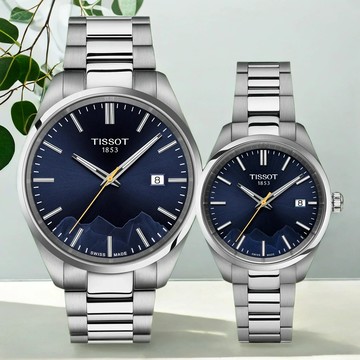 TISSOT 天梭 PR100 少女峰特別款石英對錶 情侶手錶-40+34mm T1504101104102+T1502101104101