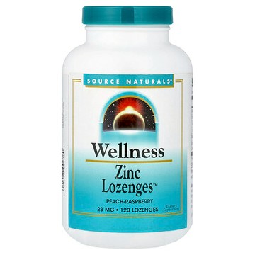 Source Naturals, Wellness 系列鋅含片™，桃子樹莓味，120 含片