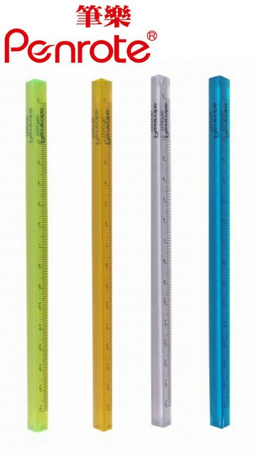 筆樂PENROTE 15公分立體三角尺 24把/盒 TD2730【APP滿額下單10%點數(單一帳號最高1000點)】10/31止