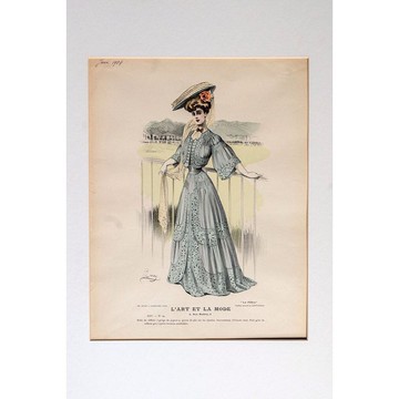 法國百年時尚插圖 - 藝術與時尚畫報的新藝術流風 03 - 版畫掛畫