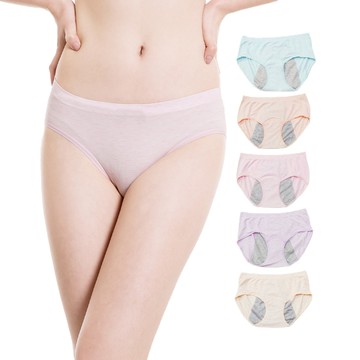 SOFT LIGHT 360°安心動 全方位防漏生理內褲 2923 6入組  彩粉色 + 彩藍色 + 彩紫色 + 彩桔色 + 彩黃色 + 顏色隨機  M