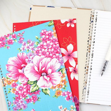 Chuyu A4/13K 27孔花布封面組/DIY活頁筆記/活頁花布封面板