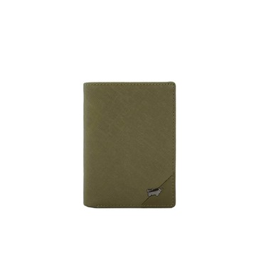 BRAUN BUFFEL 台灣總代理 加利恩-A 4卡名片夾-橄欖綠/BF561-143-MIO