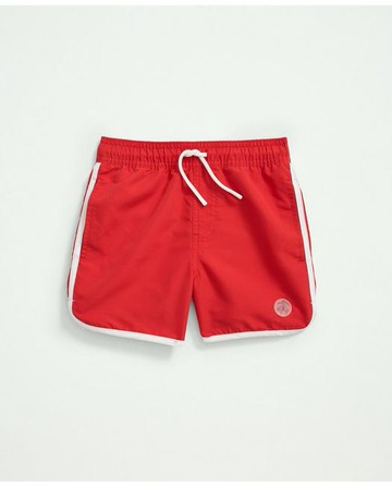 Brooks Brothers Boys Swim Trunks | Red | Size 8