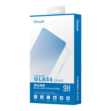 amuok 艾默克 滿版抗藍光 9H鋼化保護玻璃  iPhone 15 Pro MAX  1個