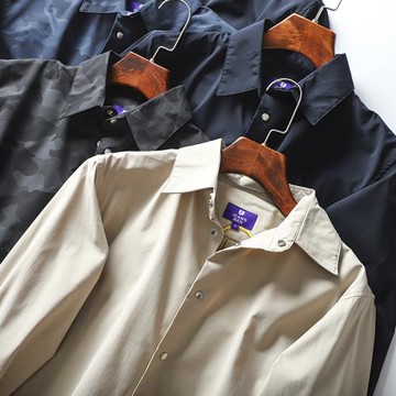 紫標系列！島國客供面料！秋季男士順滑時尚百搭休閑襯衫外套上衣