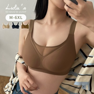 組合/兩件598/網紗聚攏收副乳無痕大尺碼內衣M-6XL３色【A01251285】