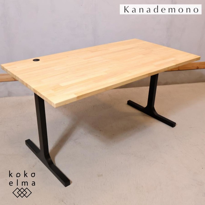 Kanademono テーブル脚 配線孔付 アイアンスマートトレイ付属 かなでも