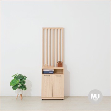 沐家具 mufurniture 台灣製造 Livia 楓木 2尺高鞋櫃+屏風/客廳/鞋櫃/置物櫃