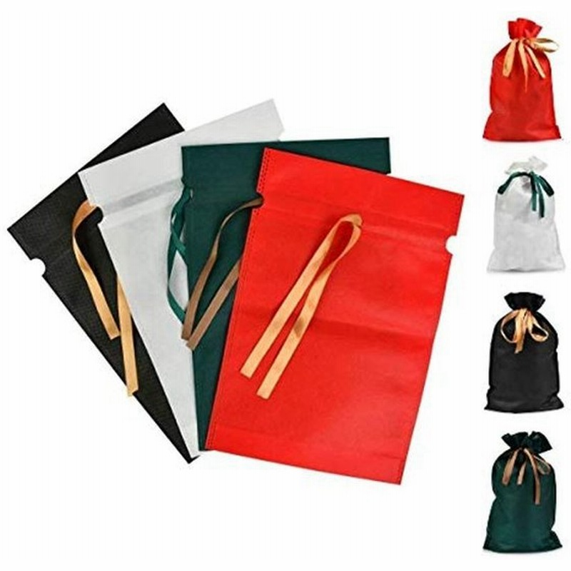 ラッピング袋 リボン付き 4色 4枚 巾着袋 包む ギフト袋 祝日 クリスマス包装 小分け プレゼント用 誕生日 お祝い パーティー 新年 通販 Lineポイント最大0 5 Get Lineショッピング