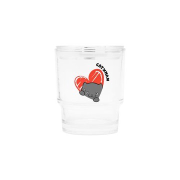 CATXMAN 周柏豪 GLASS DRINK CONTAINER 貓星俠透明玻璃咖啡杯