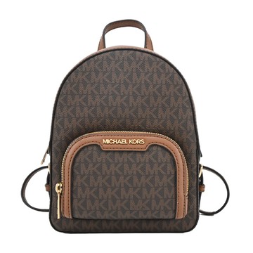 MICHAEL KORS JAYCEE金字滿版拉鍊斜背/後背包-迷你/咖_廠商直送