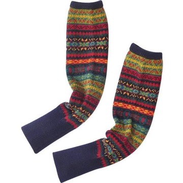 秋冬加厚型波西米亞民族風襪套女過膝護腿襪護膝靴套踩腳褲堆堆襪