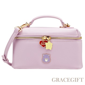 【Grace Gift】Care Bears-分享小熊2way手提斜背小方包 紫