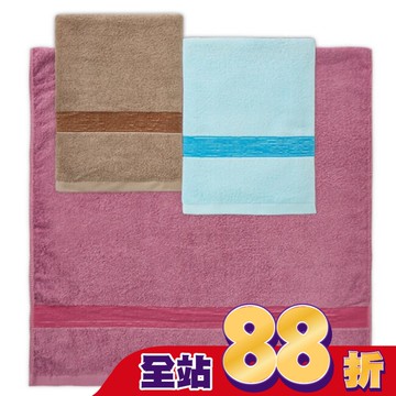 素色彩緞浴巾【顏色隨機出貨】