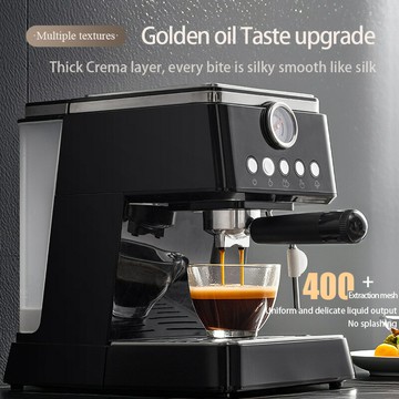 跨境意式濃縮咖啡機一鍵高壓萃取家用半自動咖啡機打奶泡泵壓咖啡【北歐家居生活】