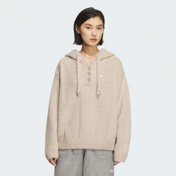 Adidas 愛迪達 Hoody Sweater KS5968 女 連帽上衣 帽t 連帽長袖 米 亞版