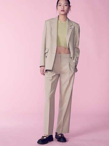 Signature Semi Wide Pants_Beige