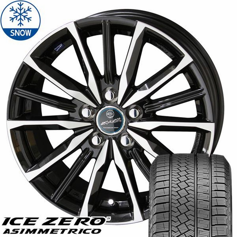 PIRELLI 185/65R15 スタッドレスタイヤホイールセット フリード etc (PIRELLI ICEZERO ASIMMETRICO & SCHNEIDER SQ27 4穴 100)