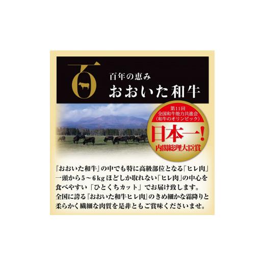 ふるさと納税 大分県 別府市 おおいた和牛ヒレステーキ（ひとくちカット）500g