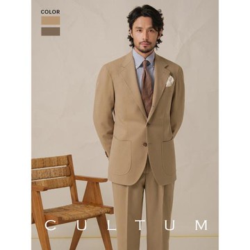 CULTUM加厚重磅563g重騎兵斜紋西裝套裝男士西服商務紳士職業正裝