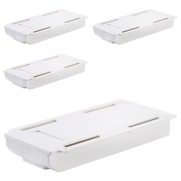 隱藏式桌下抽屜 ABS材質  白色  4個