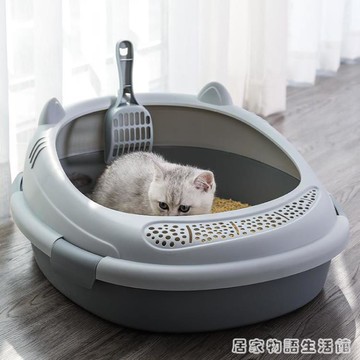 貓砂盆防外濺帶砂開放特大超大號半封閉幼貓廁所貓拉屎盆貓咪用品 99購物節