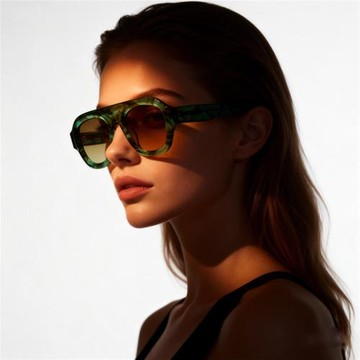 跨境歐美時尚復古單梁蛤蟆鏡外貿潮流個性大框板材太陽鏡一件代發