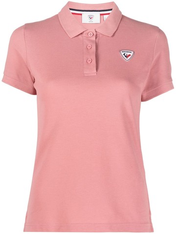Rossignol - logo-patch polo shirt - women - Cotton - S - Pink