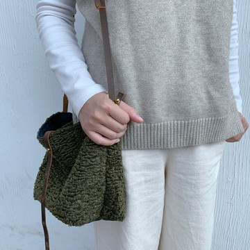 *Mingen Handiwork*原創包冬季羊羔毛暖lovelove挎包XKB18008