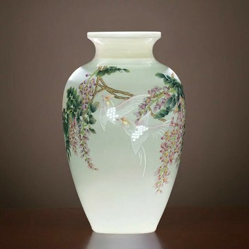 擺件 花瓶 陶瓷擺件 景德鎮陶瓷花瓶插花手繪中式家居客廳裝飾品博古架瓷器工藝品擺件