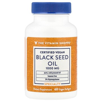 The Vitamin Shoppe, 黑籽油，1000 毫克，60 粒全素軟膠囊