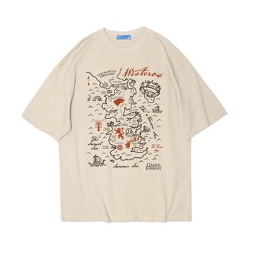Game of Thrones權力的游戲美劇復古vintage男女純棉T恤tee shirt