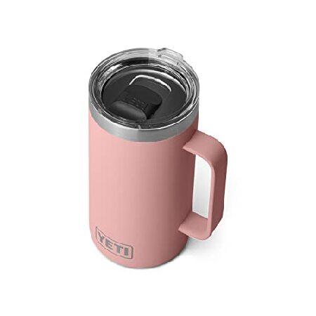 YETI Rambler 24 oz Mug, Vacuum Insulated, Stainless Steel with MagSlider Lid, Sandstone Pink