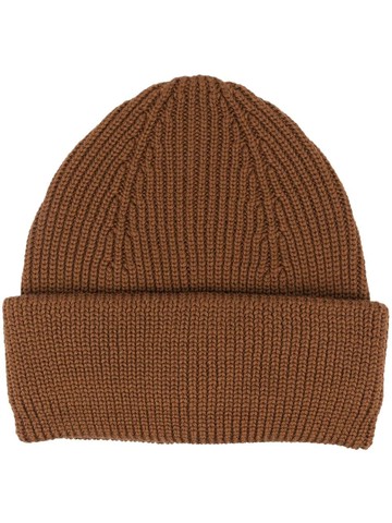 Roberto Collina - rib-knit merino beanie - men - Merino - One Size - Brown