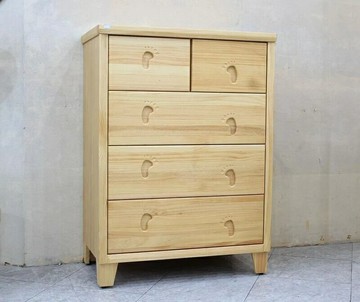 【歐風別館】文湖松木半實木五斗櫃【基隆至台中免運費】