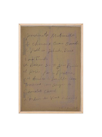 Vintage Handwritten Text Wood-Inspired Art Print
