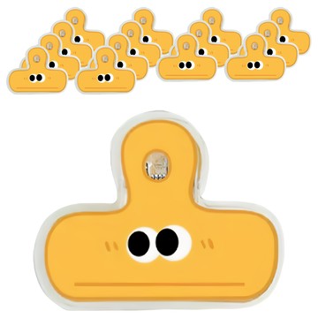 小麥購物 可愛大眼夾 Y975 活力黃 8g  1組  15個  4.5 x 3.5 x 2mm