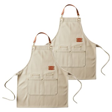 咪咪購物 工作圍裙 74 x 67cm 卡其色  2件