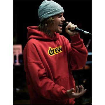 Drew笑臉連帽衛衣男女美式潮牌寬松純棉毛圈比伯情侶長袖秋冬帽衫
