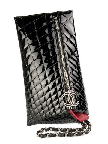 CHANEL Pre-Owned - 2008 Kaleidoscope clutch bag - unisex - Patent Leather/Lambskin - One Size - Black