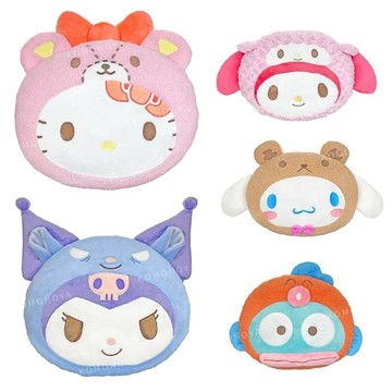 小禮堂 Sanrio 三麗鷗 絨毛大臉造型抱枕 (好友裝款) Kitty 美樂蒂 人魚漢頓 美樂蒂
