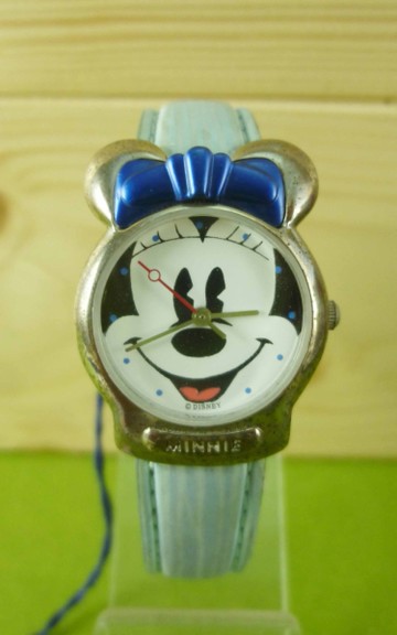 【震撼精品百貨】米奇/米妮_Micky Mouse~造型手錶-米奇大頭圖案-藍色