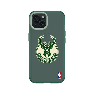 iPhone 15 Clear 憂墨綠 - NBA - Logo-密爾瓦基公鹿 Milwaukee Bucks