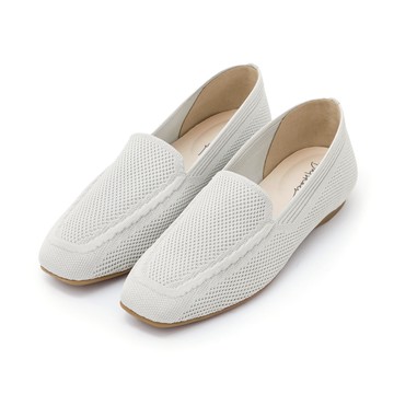 D+AF 【3D零感雲織鞋】素面方頭樂福鞋