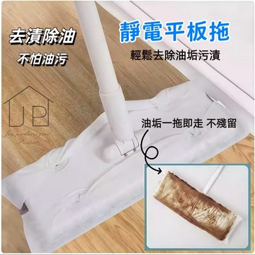 【熱銷好評】除塵靜電平把拖把 除塵靜電紙 乾濕兩用平板拖把 地板除塵紙 瑞鴻百貨
