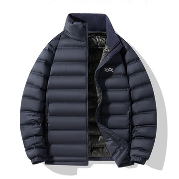 石墨烯極暖輕羽絨衣(海軍藍 男M-5XL)