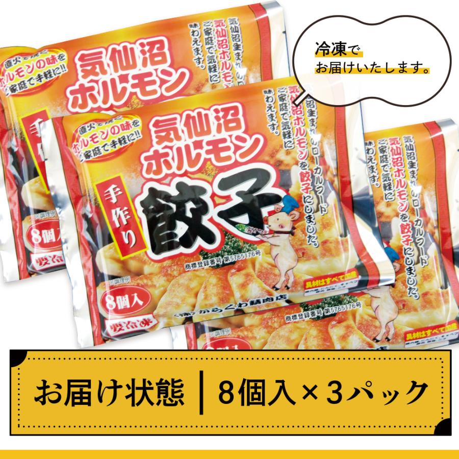 気仙沼ホルモン餃子（8個入り×3袋）冷凍