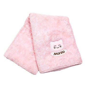 MORINO 摩力諾 超細纖維貼布繡抗菌浴巾 MO824  貓咪 粉色  1條