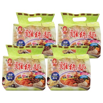 譽方媽媽 雞絲麵 海鮮風味 5入  300g  4袋